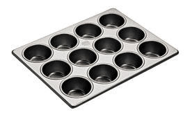 Commercial Bakeware 12 Count 2 3 4 Inch Cupcake Pan, 10 5 8 By 14 Inch