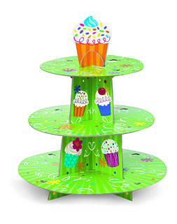 Details About Cupcake Theme Birthday Party 3 Tier Cupcake Stand Holder