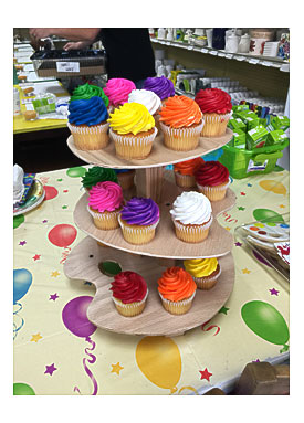 Theme Cake Paint Palette Tier Cupcake Stand Cake Ideas Pinterest