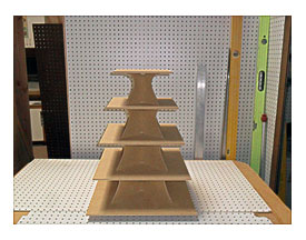 Custom 5 Tier Square Cupcake Stand Light Grey PVC By FranksCrafts