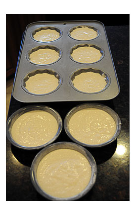 Used Three 4 Inch Cake Pans And A Pan For Mini Shaped Cakes, So I