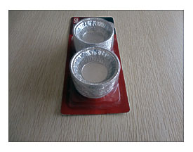 Kitchen Disposable Aluminum Baking Cups For Cake Tin With Blister