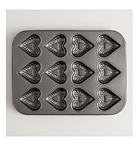  Heart Shaped Muffin Pans Wilton 12 Cavity Aluminum Petite Heart