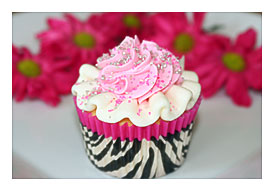  Pink Zebra Cupcake Toppers Baby Shower Decorations Zebra Party