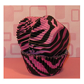 Pink Lilac And Black Zebra Print Cupcake By Sweettreatssupplies