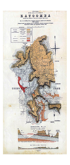 Geological sketch map of Katoomba, 1901 and a momentary history of coal mining at Katoomba
