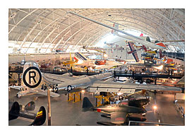 Steven F. Udvar Muddled Center View of south hangar, including B 29 Superfortress inchEnola Gay inch, a glimpse of the Air France Concorde, and sundry others