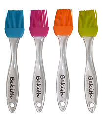 Blue Green Orange Purple Silicone Pastry & BBQ Brushes Flexible, Non