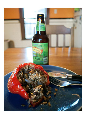 Stuffed Speckle, Beer, and Spilled Delicious Innards