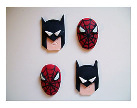 Spidy And Batman Fondant Cupcake Toppers A Photo On Flickriver
