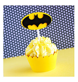 Batman Inspired Cupcake Toppers By Prettypaperparty On Etsy