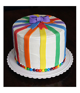 Rainbow Decorated Cake All The Food And Decorations