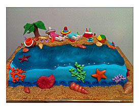 Birthday Party Good For Teens And Adults Beach Party Birthday Cake
