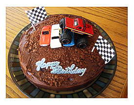 Missing link Truck Cake