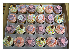 Little Paper Cakes 24 16th Happy Birthday Sabah Cupcake Gift Box