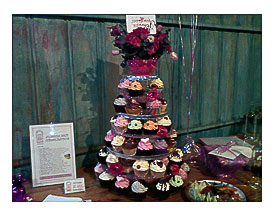 Birthday cupcakes on resist