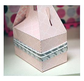 Cut The Accent Tag Pieces From The Bakery Box In Contrasting Papers