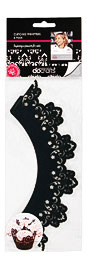 Black Lace Cupcake Wrappers 6pc LVCC