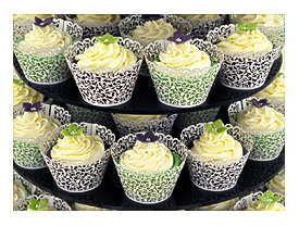 Lace Cupcake Wrappers Well. The Purple And Lime Green Cupcake Cases