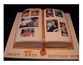 PICTURE BOOK CAKE Chocolate Mud Cake With Edible Prints. Koula