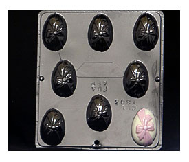 Easter Egg With Bow Chocolate Candy Mold By CandyMoldsNMore