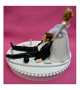 Wedding Cake Topper Bowling Bowler Ball Pins Towel Groom By WedSet