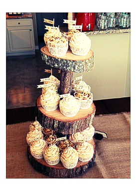 Rustic Bridal Shower Cupcake Tower Ideas For Kims Wedding