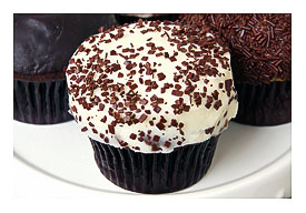 Nefarious and White Cupcake from Sprinkles Cupcakes in Beverly Hills