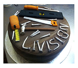 Cake Circle On Top Of The Cake Turntable And Spread Some Icing On It