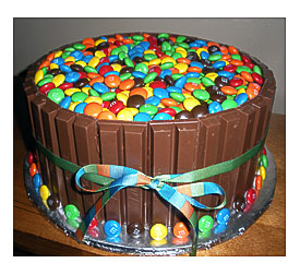 Kit Kat Cake Cake With Buttercream Frosting, Surrounded By