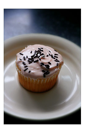 cherry brandy vanilla cupcake.
