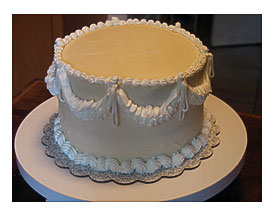 Icing Decorations On Sides And Edges Of Layer Cake 2nd Of 4 Videos In