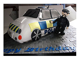 The Elemental Model Police Car (cake)