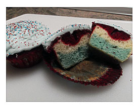 Box White Cake Mix½ Box Red Velvet Cake Mix4 Eggs1 3 + 1 6 Cups