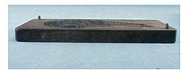 Old fashioned hand carved shrimp Kashiwa tax cake mould