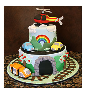 Transportation Birthday Cake