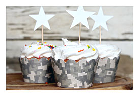 Army Camo Cupcake Wrappers, In Modern And Classic Camo Patterns