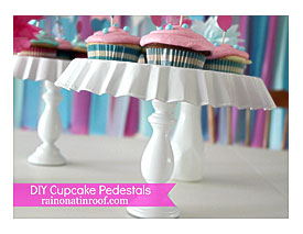 DIY Cupcake Stands Via