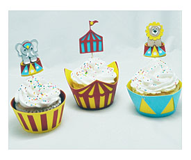 Circus Cupcake Toppers And Wrappers By PartyDecorandMoore Etsy