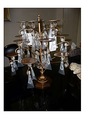 Opulent Treasures Chandelier Cupcake Stand Hugs & Kisses Designs