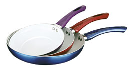 PA3CR; Ceramic Frying Pans Set 3pcs Herzog Herzog HR PA3CR Wholesale
