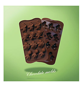 Quality 12 Even Mini Dinosaur Shape Silicone Mold Chocolate Cake Mold