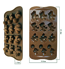 Quality 12 Even Mini Dinosaur Shape Silicone Mold Chocolate Cake Mold