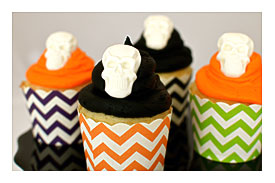 Chevron Skull Cupcakes + A Buttercream Find