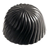 421140 3 X 8 Compartment Polycarbonate Swirl Shaped Chocolate Mold