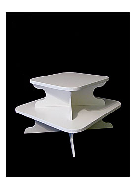 Pin Clear Square Glass Cake Stand Cupcake Pedestal Desert Cake On