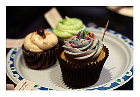 Honey the swirly and colors of the funfetti cupcake (homemade not boxed).