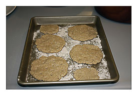 Oatcakes before baking
