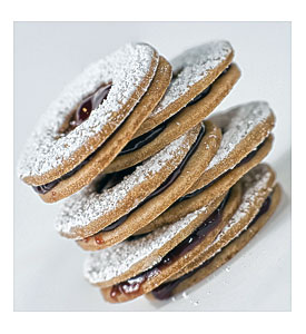 Orange Raspberry Linzer Cookies