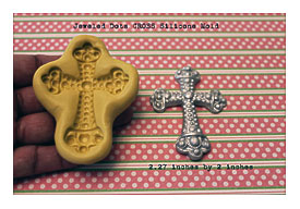 Jeweled Dots CROSS Silicone Mold By WayBeyondCakes On Etsy